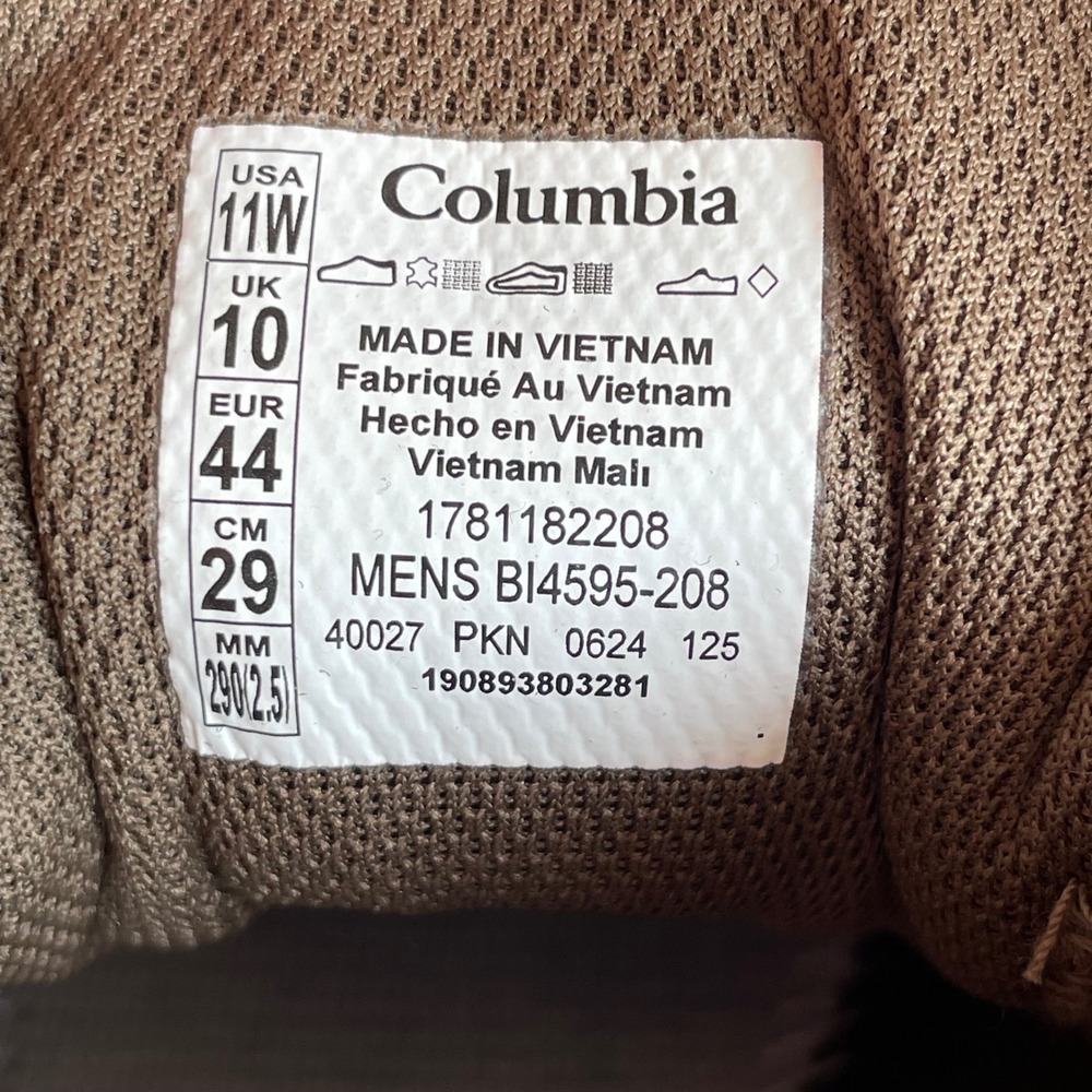 Columbia Mens BI4595-208 Trail Hiking Shoes Brown Orange‎ Accents Size 11W Wide - Picture 7 of 7